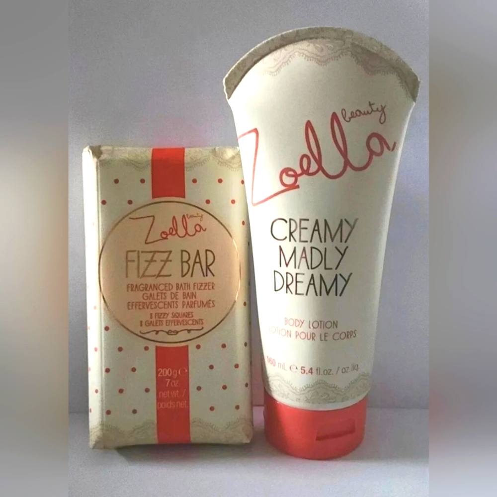 2 Zoella Beauty body lotion Creamy Madly Dreamy scent/Fizz Bar